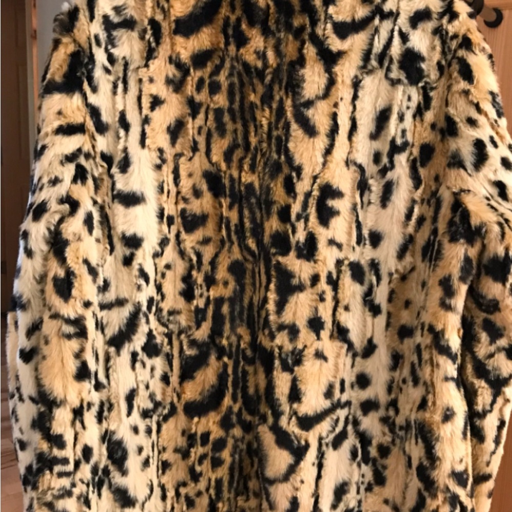 Velvet Graham & Spencer Anthropologie Leopard Print Teddy Jacket Large - Picture 4 of 6